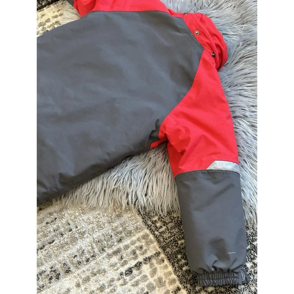 Polarn O.‎ Pyret Wear Everywhere Red/Charcoal Waterproof Winter Jacket Size 4-5Y